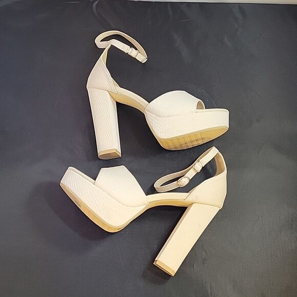 BRAND NEW  WOMEN"S PLASFORM HIGH HEEL  ADJUSTABLE BUCKLE ANKLE STRAP SANDAL - Picture 12 of 14